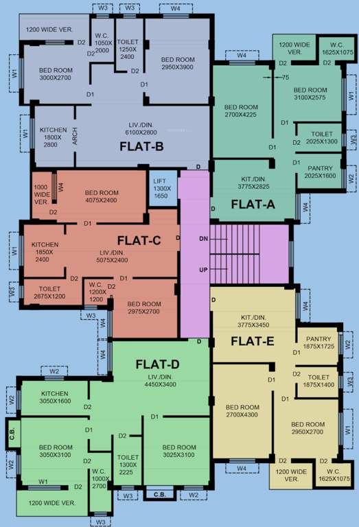  rudra aloya Rudra Aloya Cluster Plan From 1st To 3rd Floor