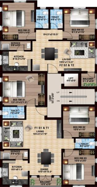  nectar Nectar Cluster Plan from 1st to 3rd Floor