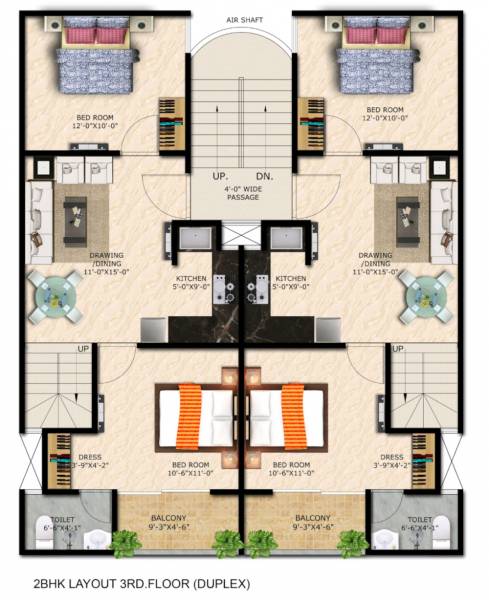  ambrosia-luxury-homes Cluster Plan For 3rd Floor