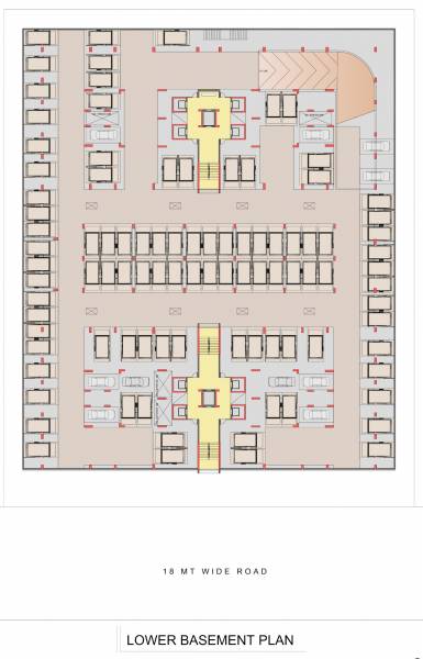 skydeck-serene Block A  And Block B Lower Basement  Cluster Plan