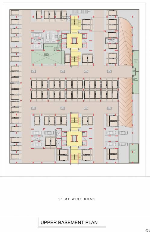  skydeck serene Block A  And Block B Upper Basement Cluster Plan