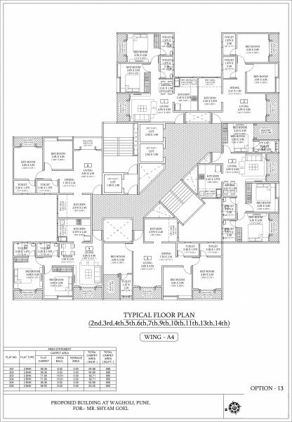  kosmic-kourtyard-phase-1 Wing - A4 Cluster Plan