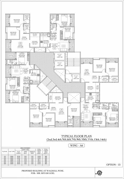  kosmic-kourtyard-phase-1 Wing - A6 Cluster Plan