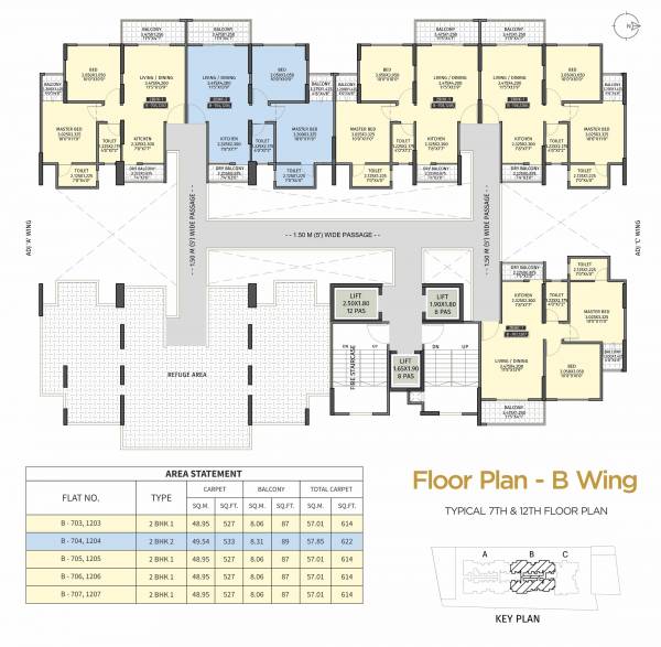  41-evoke B Building Cluster Plan for 12th Floor