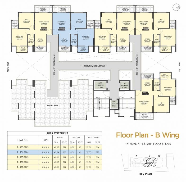  41 evoke B Building Cluster Plan for 12th Floor