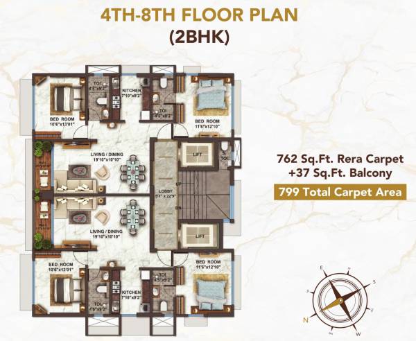  champaran Champaran Cluster Plan from 4th to 8th Floor