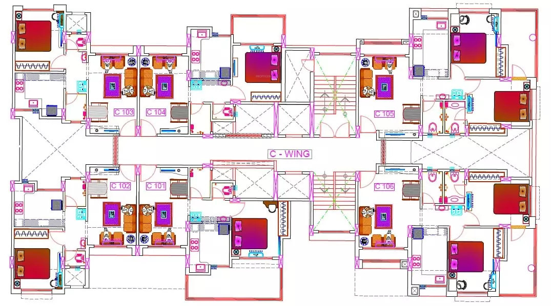  emvis tower c Emvis Tower C Cluster Plan For 1st, 3rd, 5th & 7th Floor