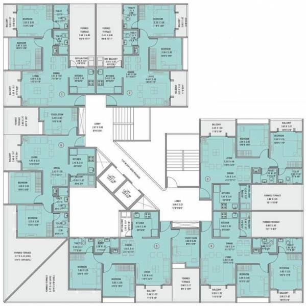  goodwill-metropolis-west-phase-2 C Wing Cluster Plan For 1st Floor