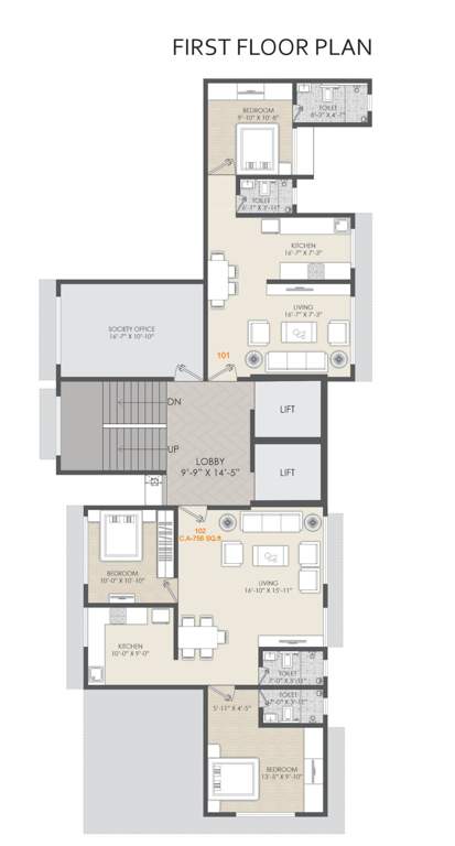  shri sai lata flat owners chsl Shri Sai Lata Flat Owners Chsl Cluster Plan for 1st Floor