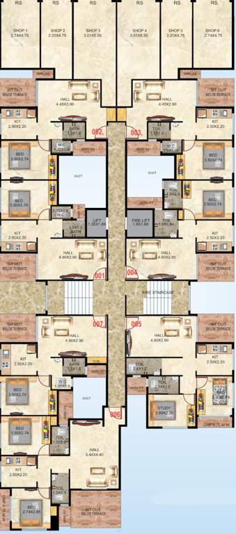  s a patil nagar garden view chs S A Patil Nagar Garden View CHS Cluster Plan For Ground Floor