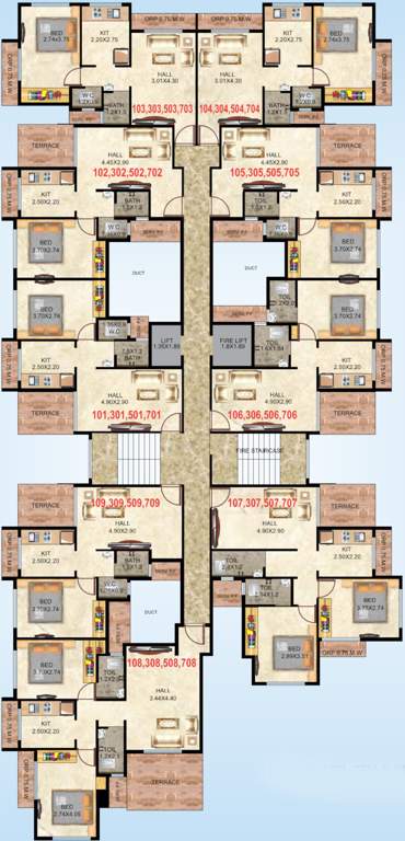  s a patil nagar garden view chs S A Patil Nagar Garden View CHS Cluster Plan From 1st To 9th Floor