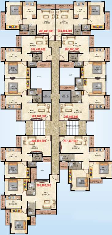  s a patil nagar garden view chs S A Patil Nagar Garden View CHS Cluster Plan From 2nd To 8th Floor