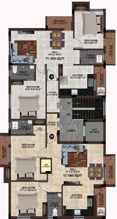  dior Dior Cluster Plan For 3rd Floor