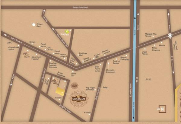  sharnam-bungalows Location Plan