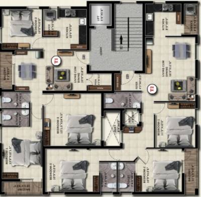  annai-enclave Block B Cluster Plan For 3rd Floor