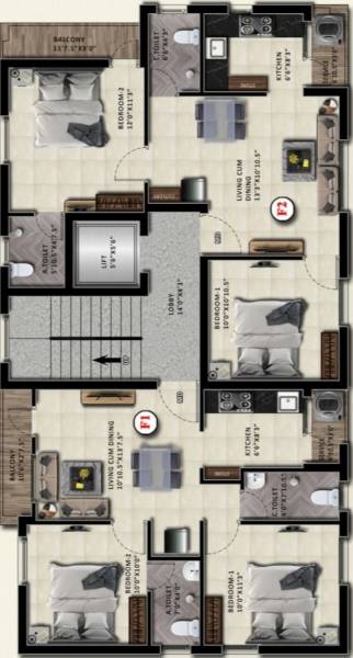  annai-enclave Block C Cluster Plan For Typical