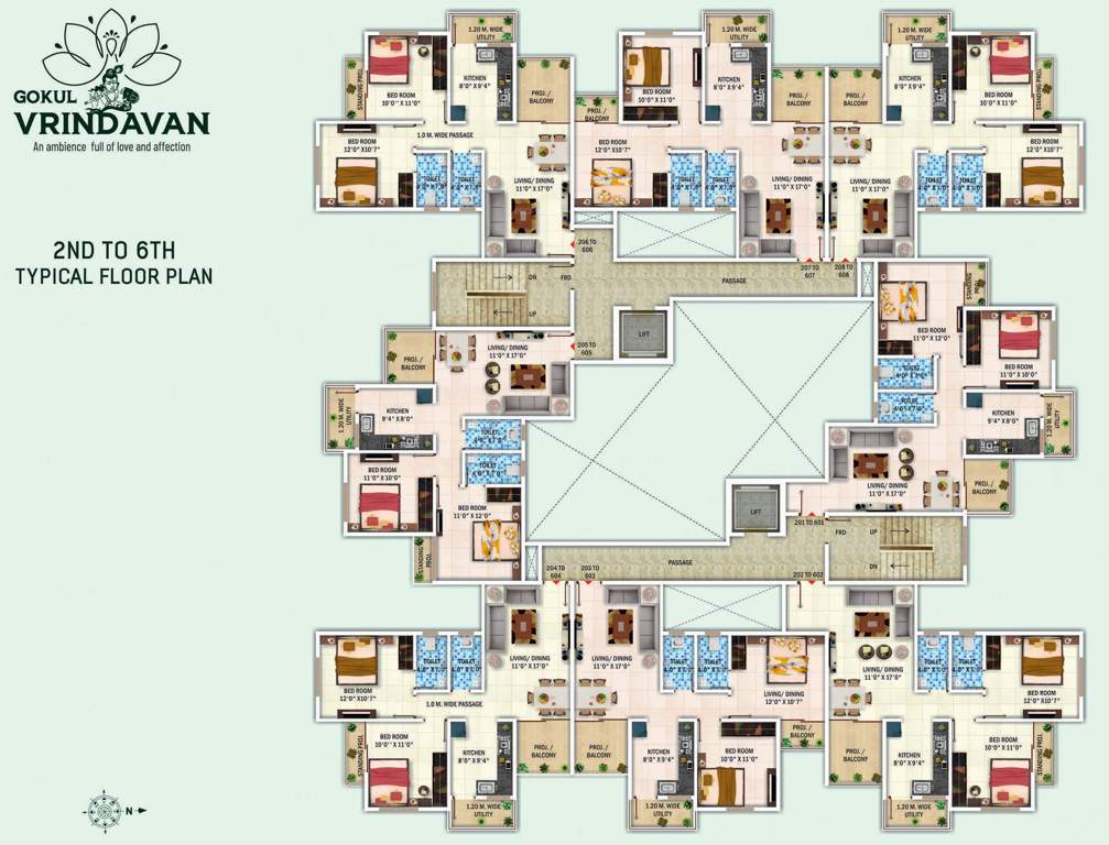 gokul vrindavan wing shrirang Gokul Vrindavan Wing Shrirang Cluster Plan from 2nd to 6th Floor