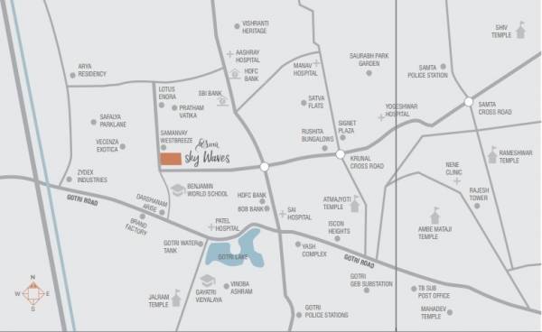  shree-aarna-sky-waves Location Plan