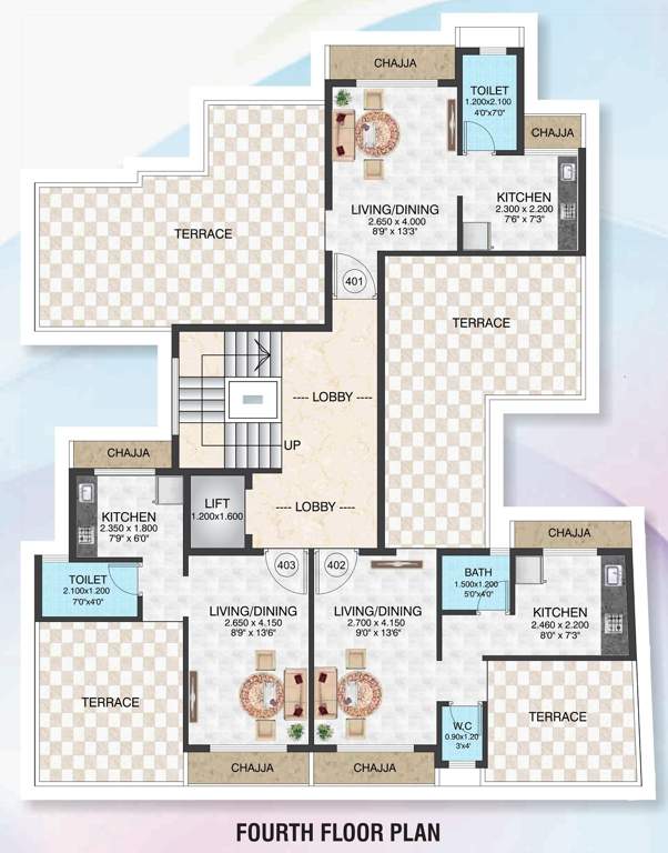  veer prakash Veer Prakash Cluster Plan for 4th Floor