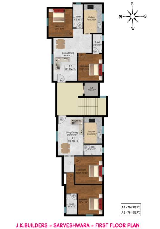  sarveshwara Sarveshwara Cluster Plan For 1st Floor