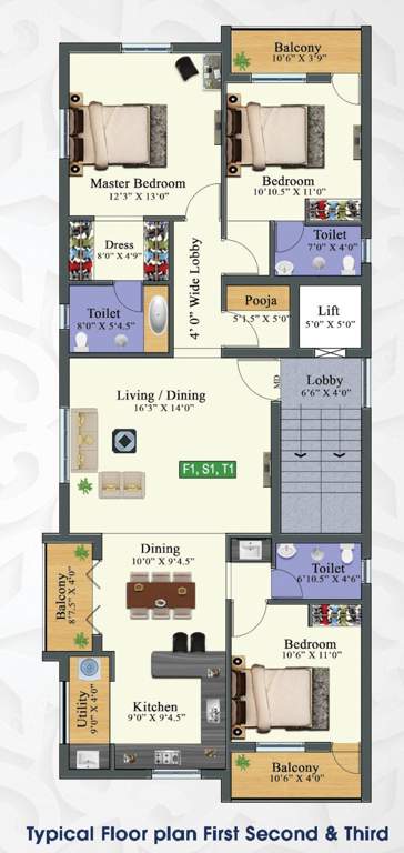  shah avenue Shah Avenue Cluster Plan From 1st To 3rd Floor