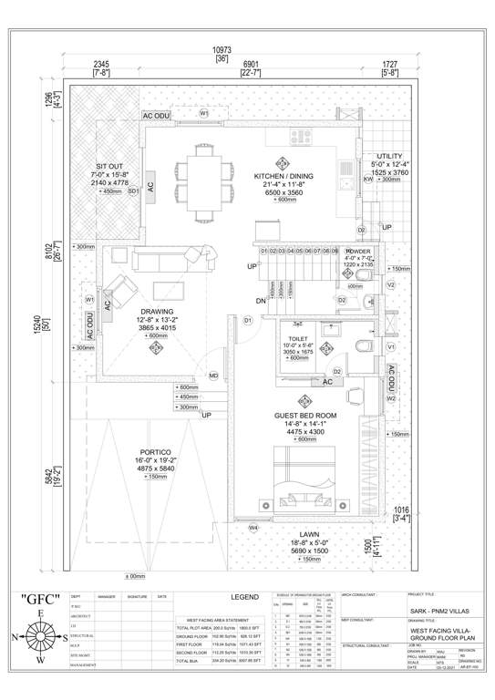  prime north meadows two Cluster Plan for Ground Floor