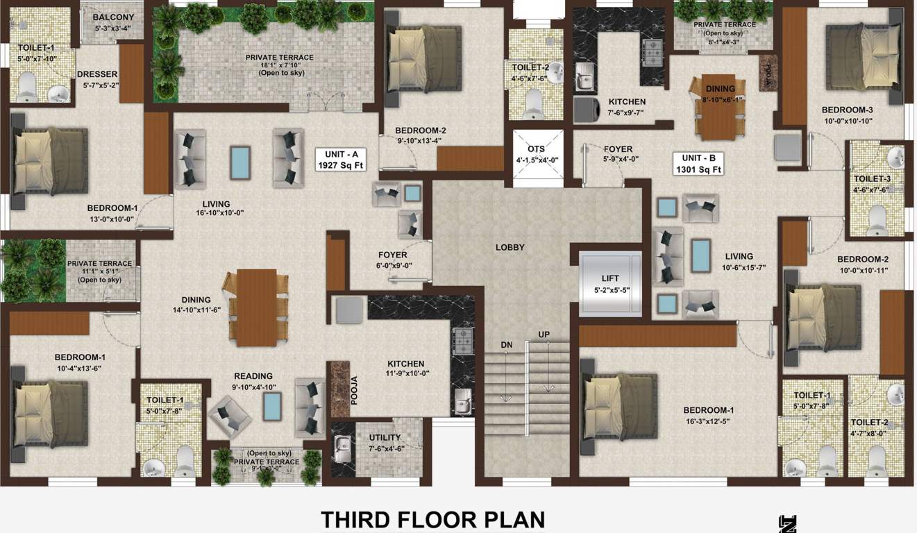  golden flats Golden Flats Cluster Plan for 3rd Floor