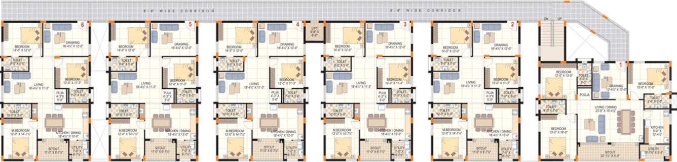  sri lakshmi palace Sri Lakshmi Palace Cluster Plan For Typical