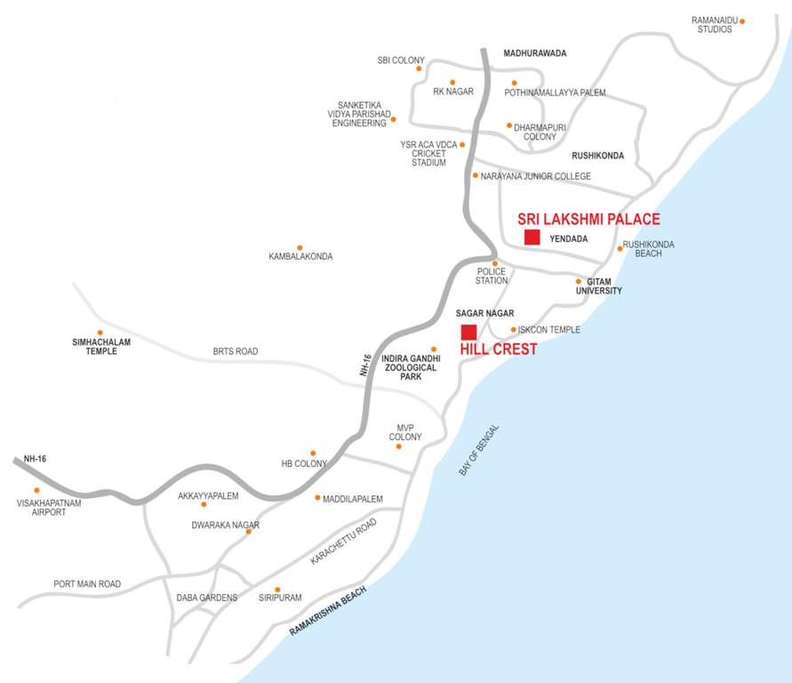 sri lakshmi palace Location Plan