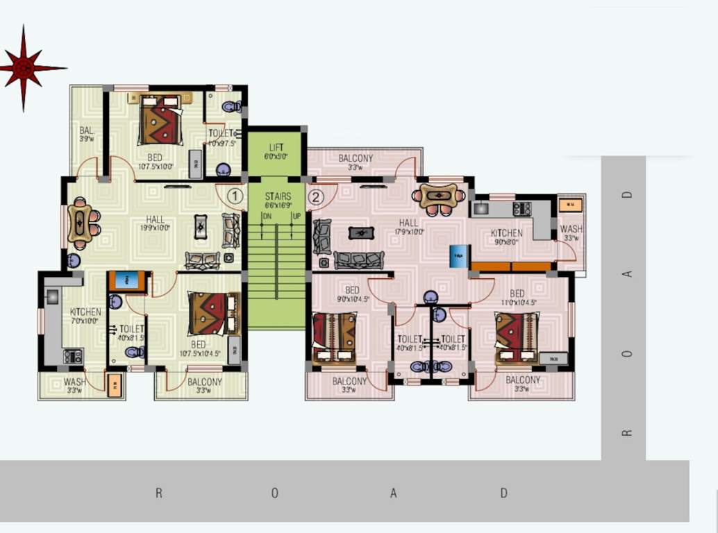  ekana Ekana Cluster Plan from 1st to 3rd Floor