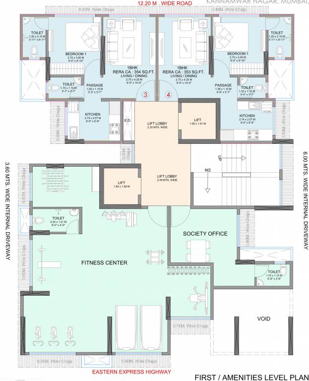  pleasant Pleasant Cluster Plan for 1st Floor