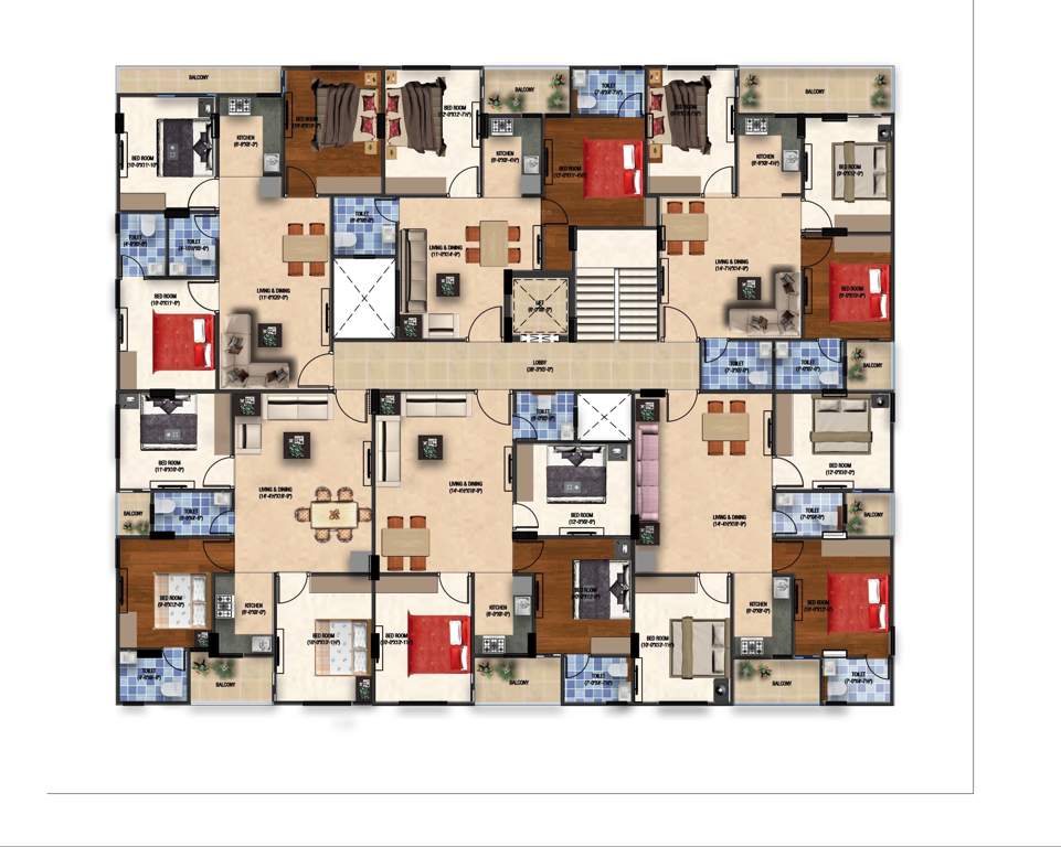  raghunandan heights Raghunandan Heights Cluster Plan