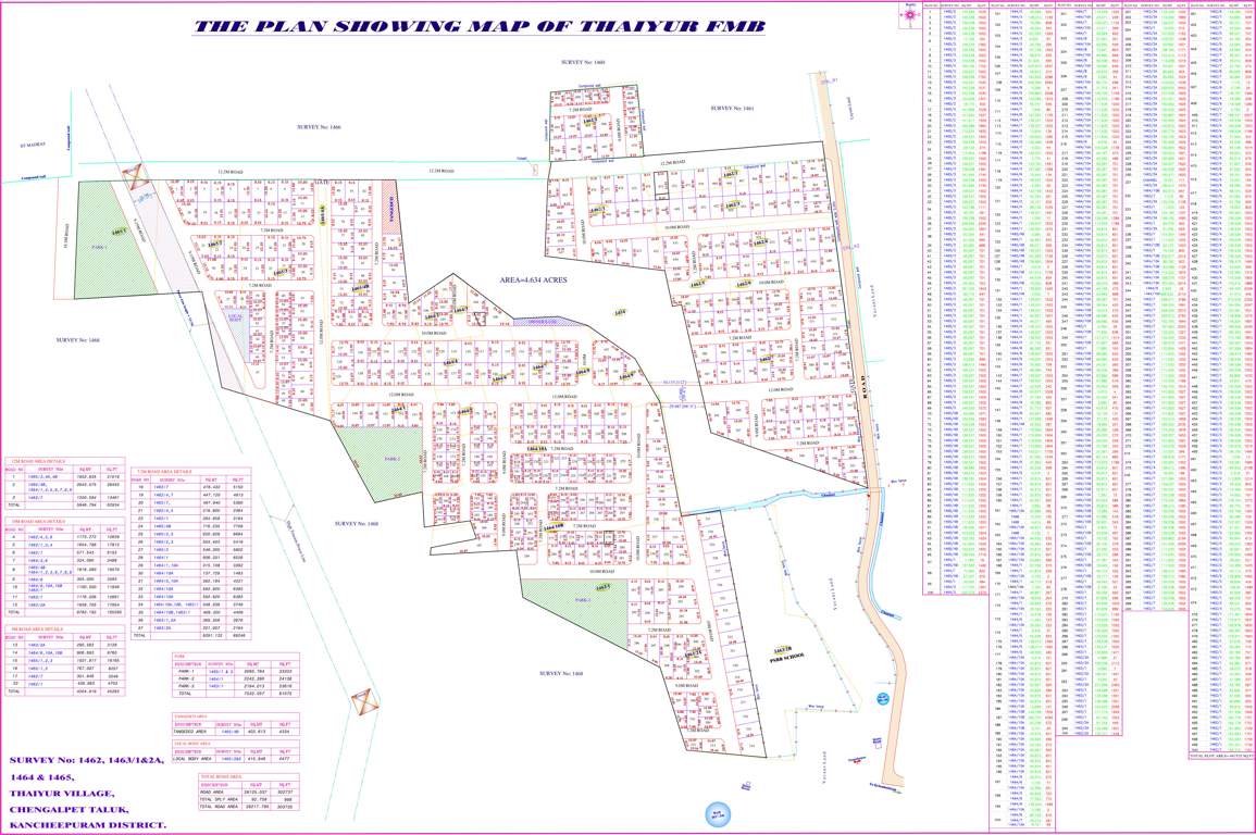  serenity villa plots Layout Plan