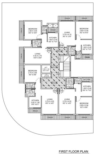  krishna-avenue Avenue Cluster Plan for 1st Floor