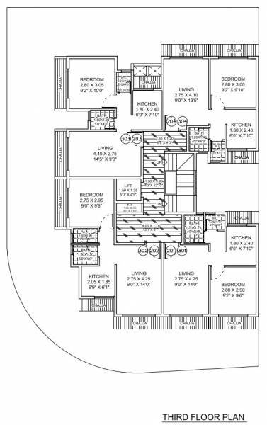 krishna-avenue Avenue Cluster Plan for 3rd Floor