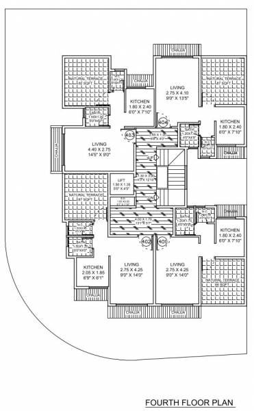  krishna-avenue Avenue Cluster Plan for 4th Floor