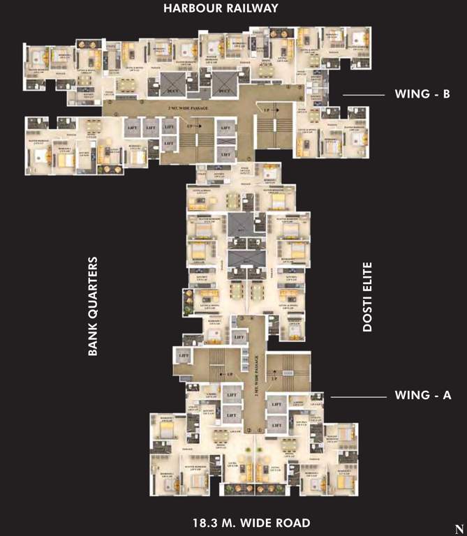  mezzo 22 Dosti Mezzo 22 Wing A Cluster Plan