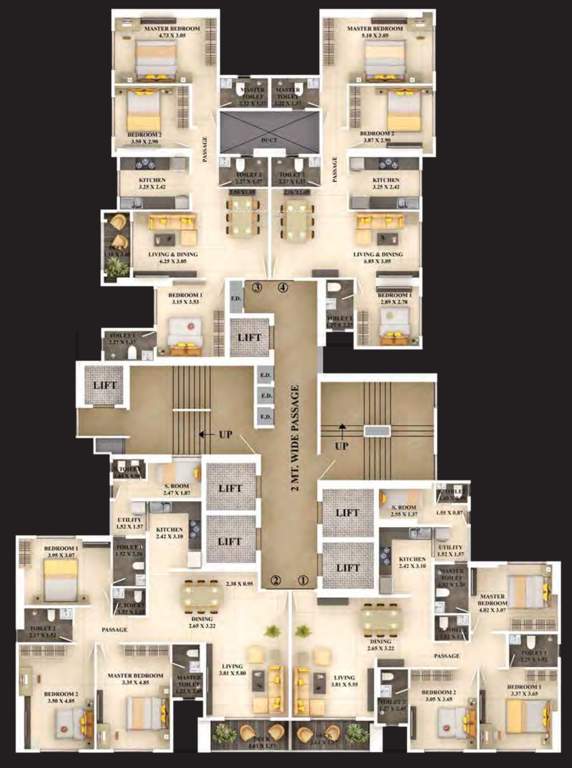  mezzo 22 Dosti Mezzo 22 Wing A Cluster Plan