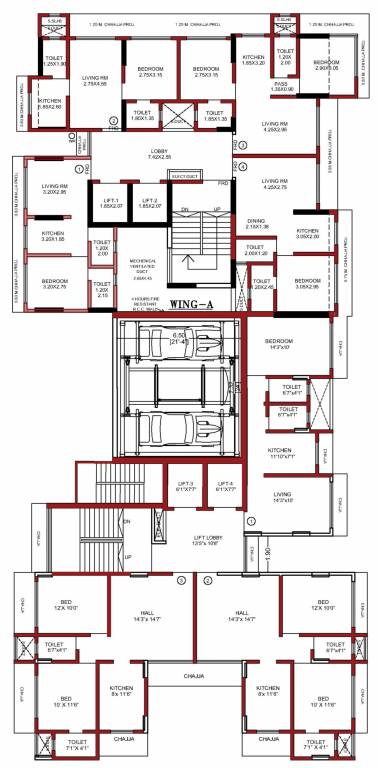  krishna kunj phase 1 Krishna Kunj Phase 1 Wing A Typical Cluster Plan