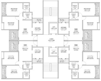  basil-mondale Wing A1 To A6 Cluster Plan From 1st To 10th Floor Except 8th Floor