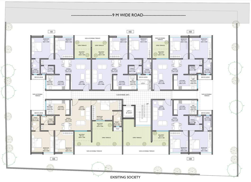  omkar swarup phase 2 Omkar Swarup Phase 2 Cluster Plan for 1st Floor