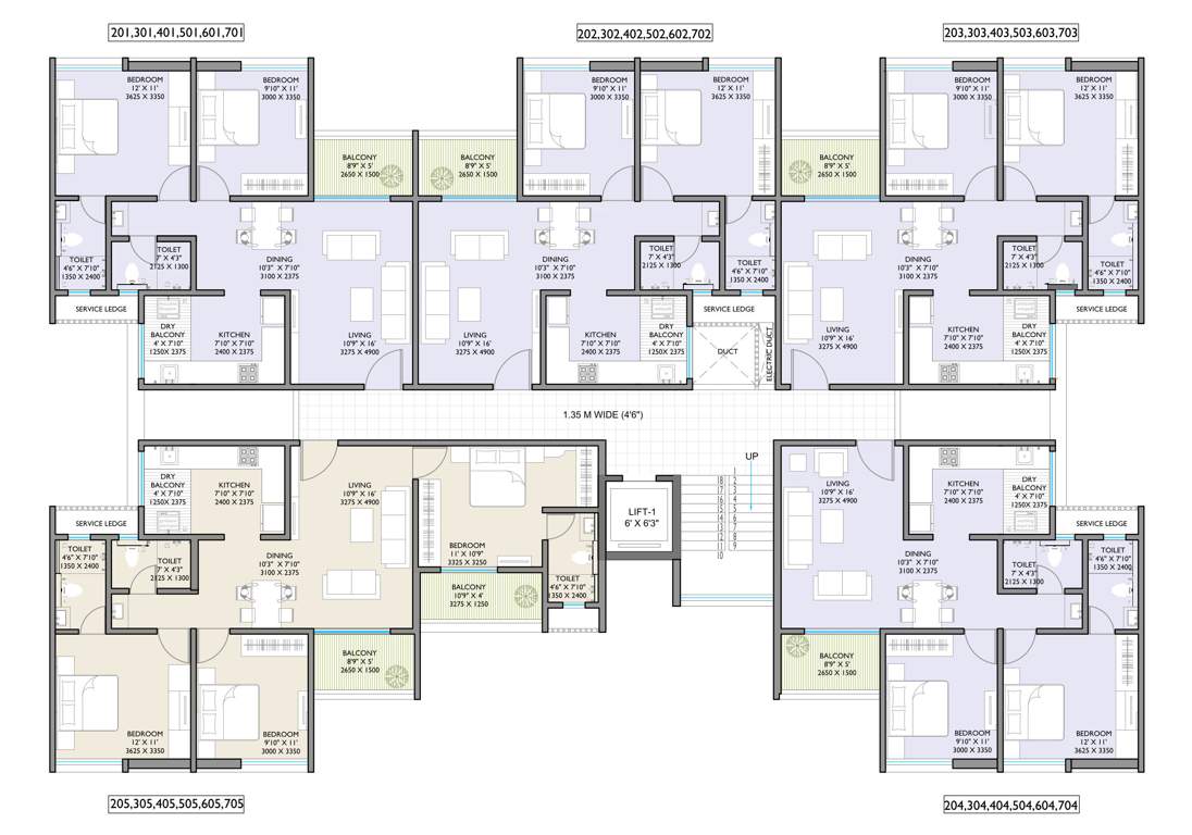  omkar swarup phase 2 Omkar Swarup Phase 2 Cluster Plan from 2nd to 7th Floor