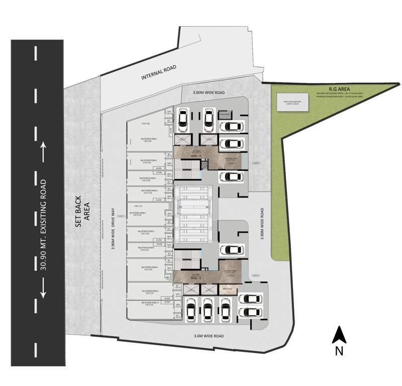  infenia Sanghvi Infenia Cluster Plan for ground Floor