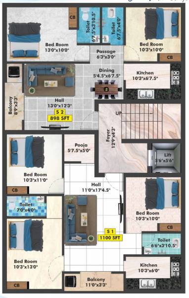  sai-phoenix Sai Phoenix Cluster Plan For 2nd Floor