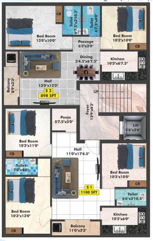  sai phoenix Sai Phoenix Cluster Plan For 2nd Floor