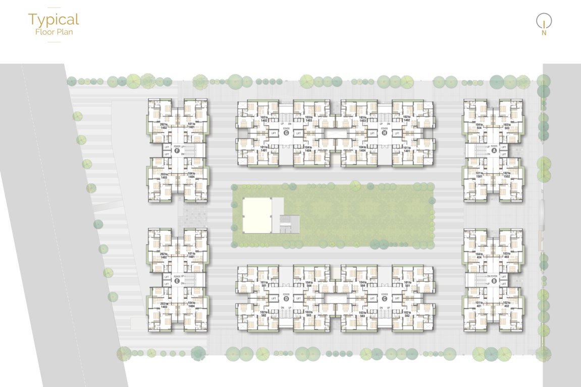  altura Block A Cluster Plan from 1st to 14th Floor