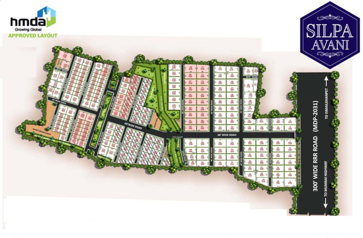  silpa avani Layout Plan