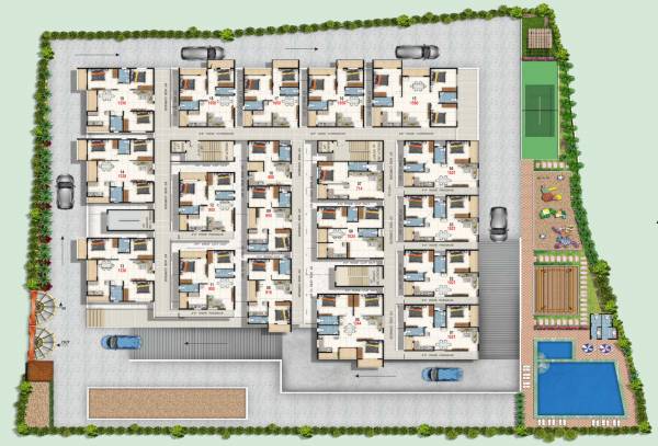  urban-forest Dhiraan Urban Forest Typical Cluster Plan