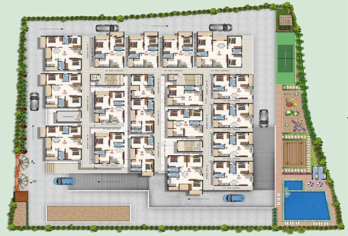  urban forest Dhiraan Urban Forest Typical Cluster Plan