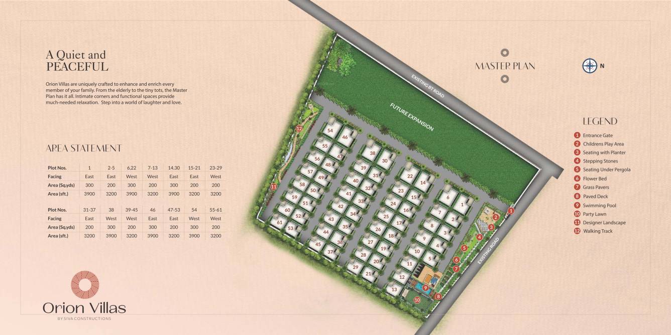 orion villas Master Plan